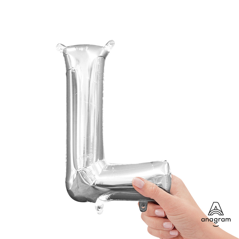 16 inch LETTER L - ANAGRAM - SILVER (AIR-FILL ONLY)
