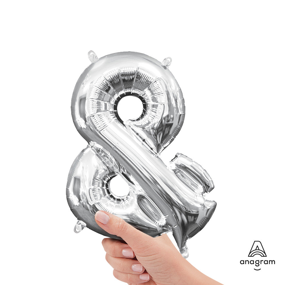 16 inch SYMBOL & - ANAGRAM - SILVER (AIR-FILL ONLY)