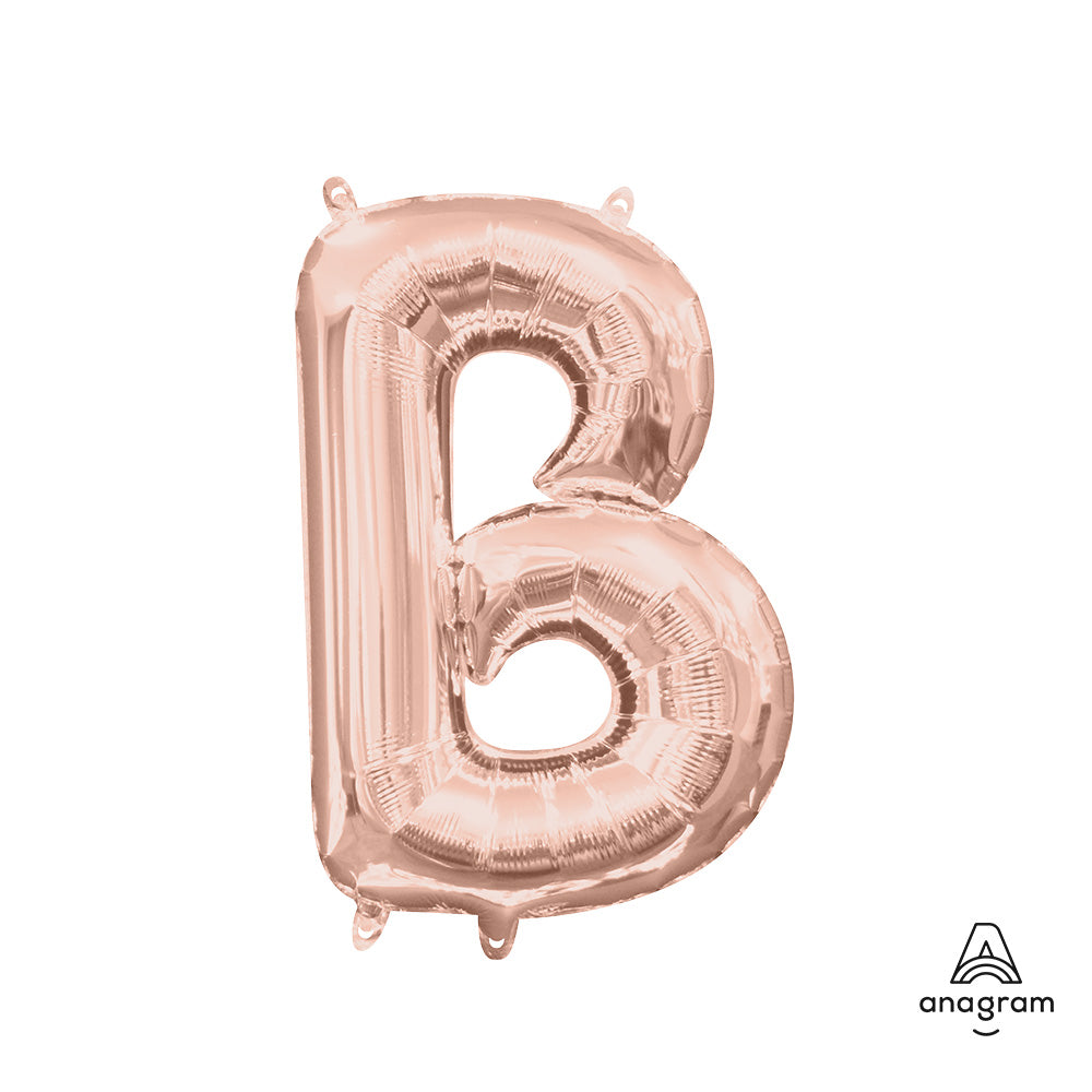 16 inch LETTER B - ANAGRAM - ROSE GOLD (AIR-FILL ONLY)