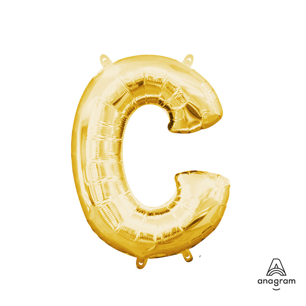 16 inch LETTER C - ANAGRAM - GOLD (AIR-FILL ONLY)