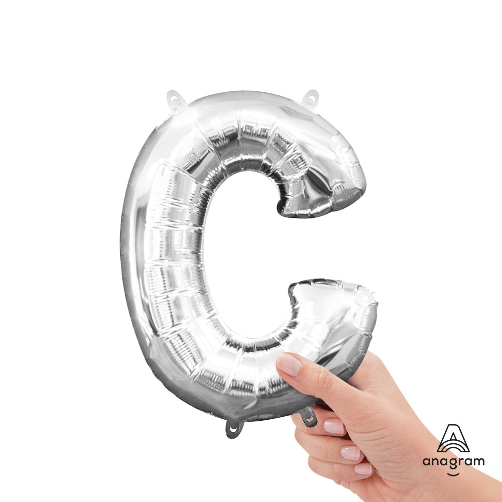 16 inch LETTER C - ANAGRAM - SILVER (AIR-FILL ONLY)