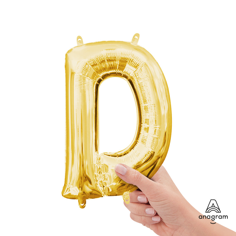 16 inch LETTER D - ANAGRAM - GOLD (AIR-FILL ONLY)
