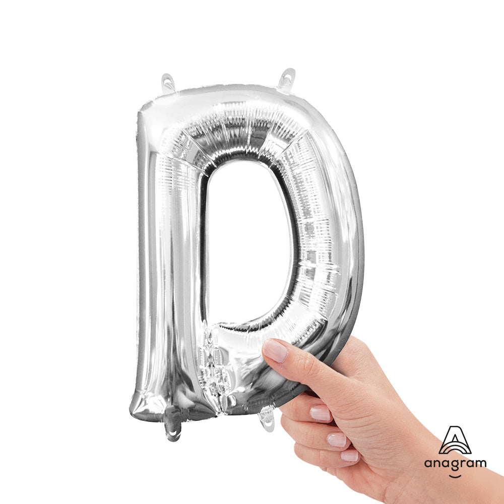 16 inch LETTER D - ANAGRAM - SILVER (AIR-FILL ONLY)