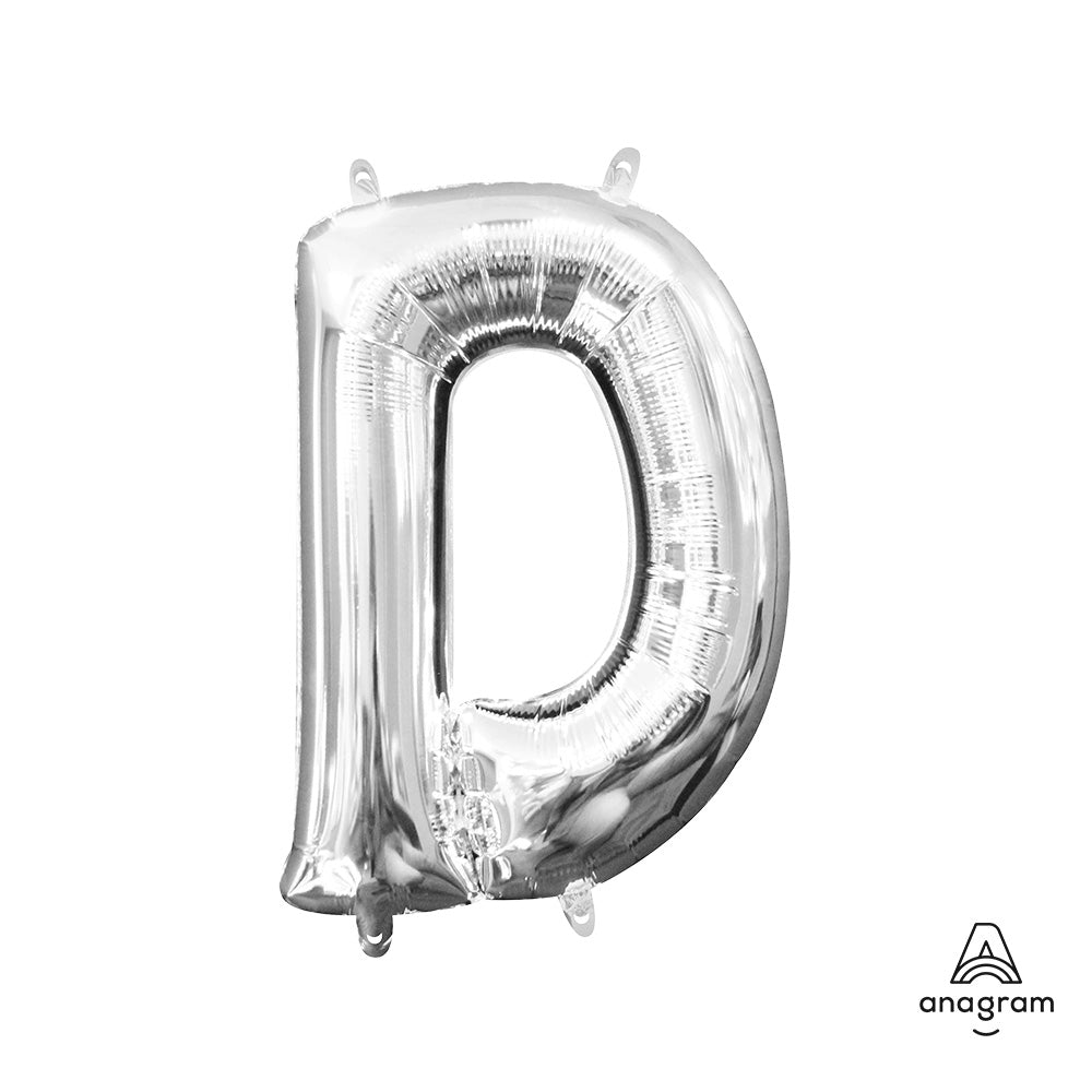 16 inch LETTER D - ANAGRAM - SILVER (AIR-FILL ONLY)