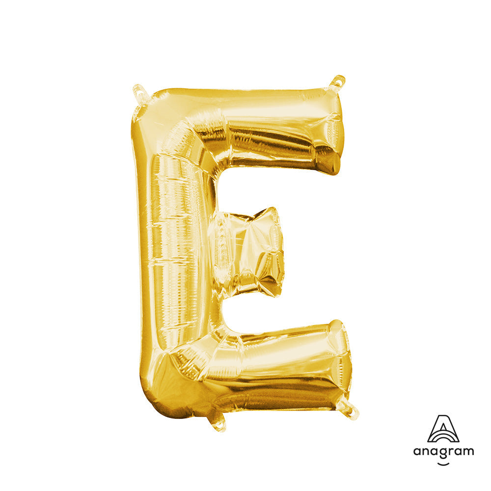 16 inch LETTER E - ANAGRAM - GOLD (AIR-FILL ONLY)