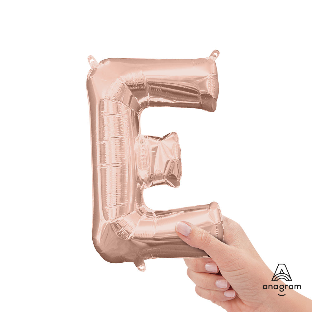 16 inch LETTER E - ANAGRAM - ROSE GOLD (AIR-FILL ONLY)