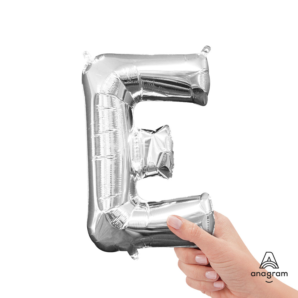 16 inch LETTER E - ANAGRAM - SILVER (AIR-FILL ONLY)