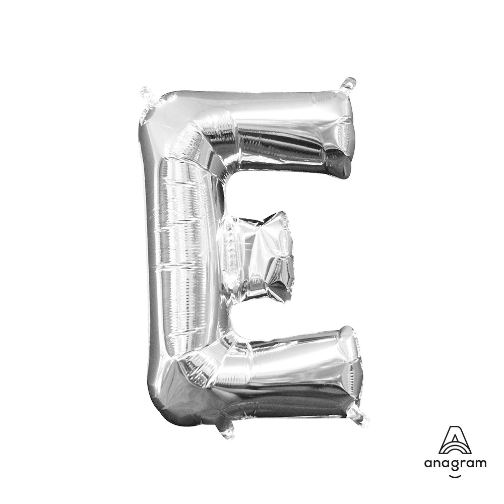 16 inch LETTER E - ANAGRAM - SILVER (AIR-FILL ONLY)