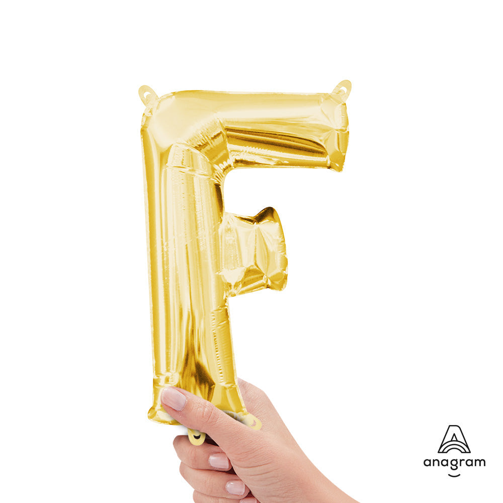 16 inch LETTER F - ANAGRAM - GOLD (AIR-FILL ONLY)