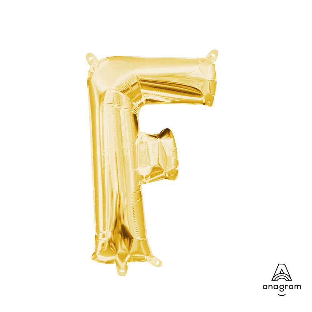 16 inch LETTER F - ANAGRAM - GOLD (AIR-FILL ONLY)