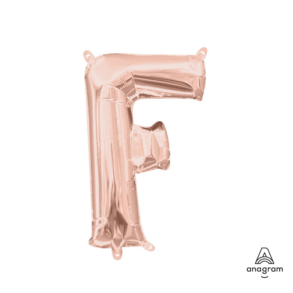 16 inch LETTER F - ANAGRAM - ROSE GOLD (AIR-FILL ONLY)