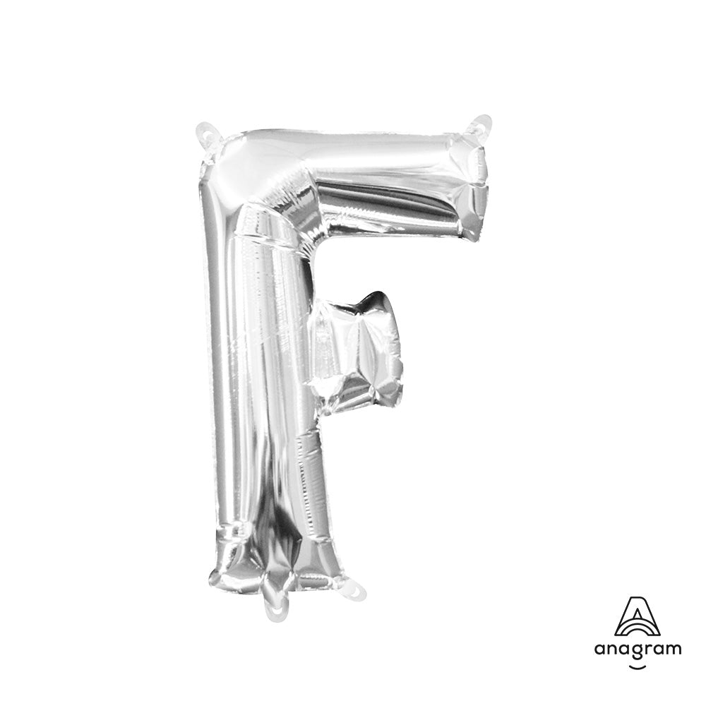 16 inch LETTER F - ANAGRAM - SILVER (AIR-FILL ONLY)