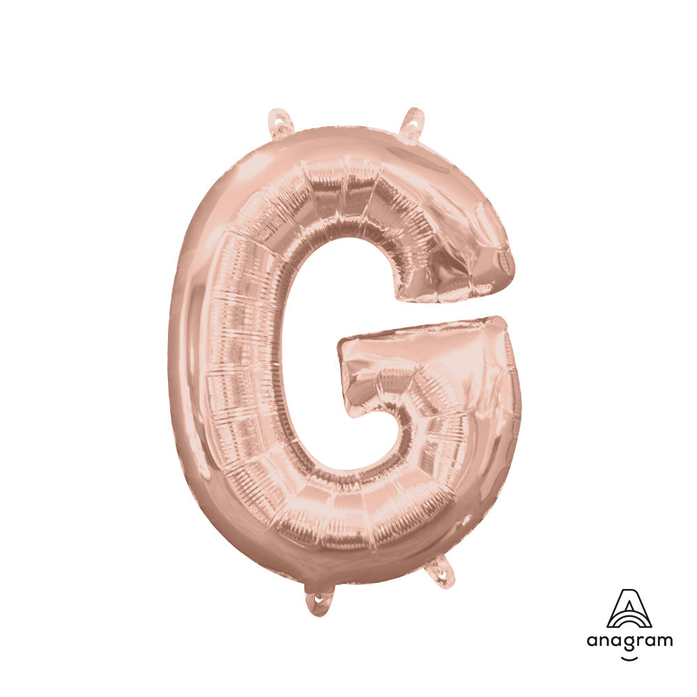 16 inch LETTER G - ANAGRAM - ROSE GOLD (AIR-FILL ONLY)