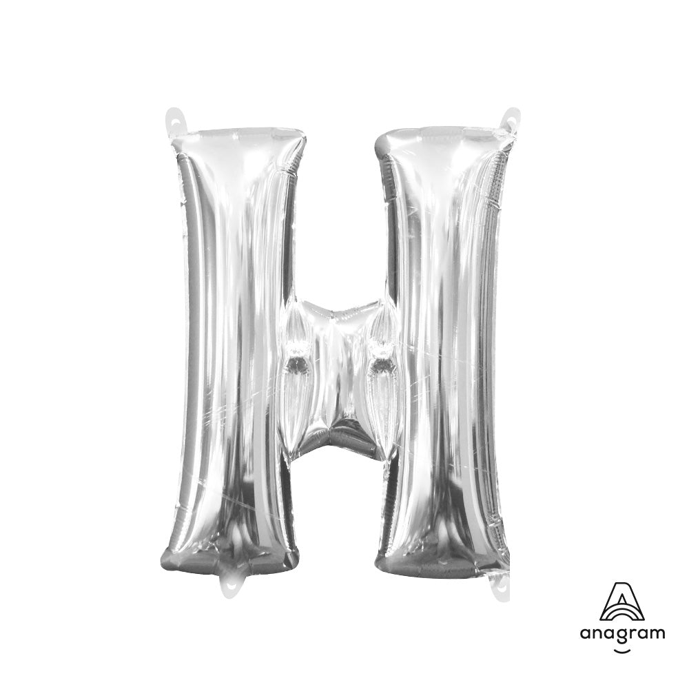 16 inch LETTER H - ANAGRAM - SILVER (AIR-FILL ONLY)