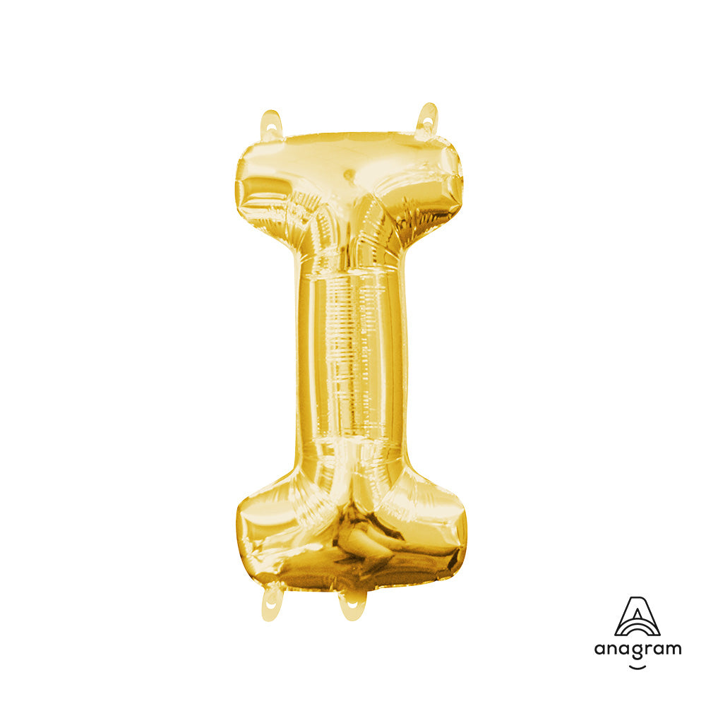 16 inch LETTER I - ANAGRAM - GOLD (AIR-FILL ONLY)