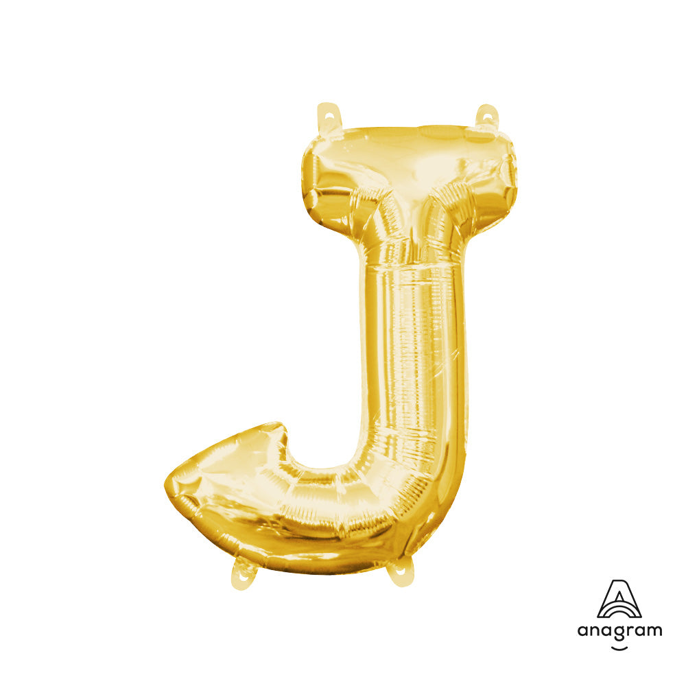16 inch LETTER J - ANAGRAM - GOLD (AIR-FILL ONLY)