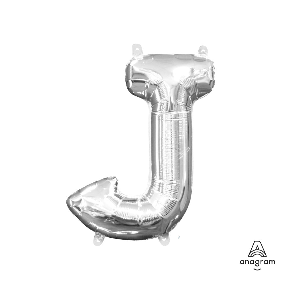 16 inch LETTER J - ANAGRAM - SILVER (AIR-FILL ONLY)
