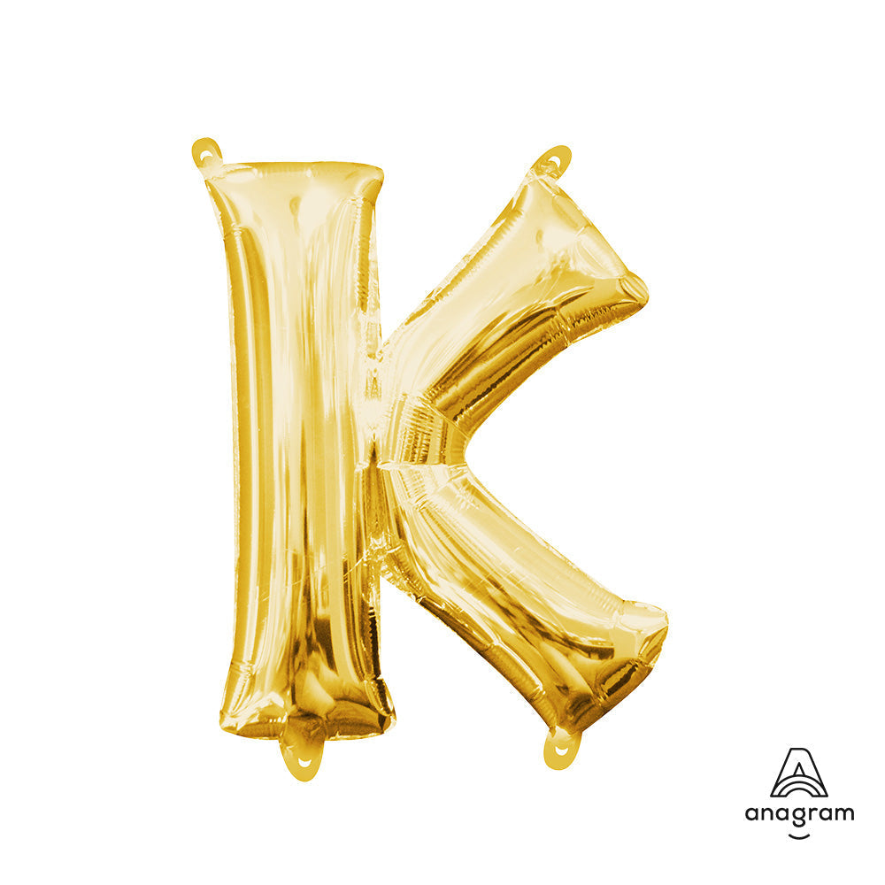 16 inch LETTER K - ANAGRAM - GOLD (AIR-FILL ONLY)