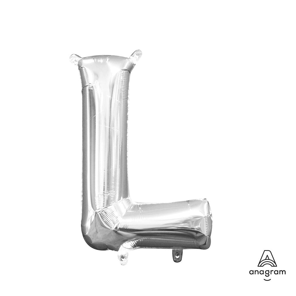 16 inch LETTER L - ANAGRAM - SILVER (AIR-FILL ONLY)
