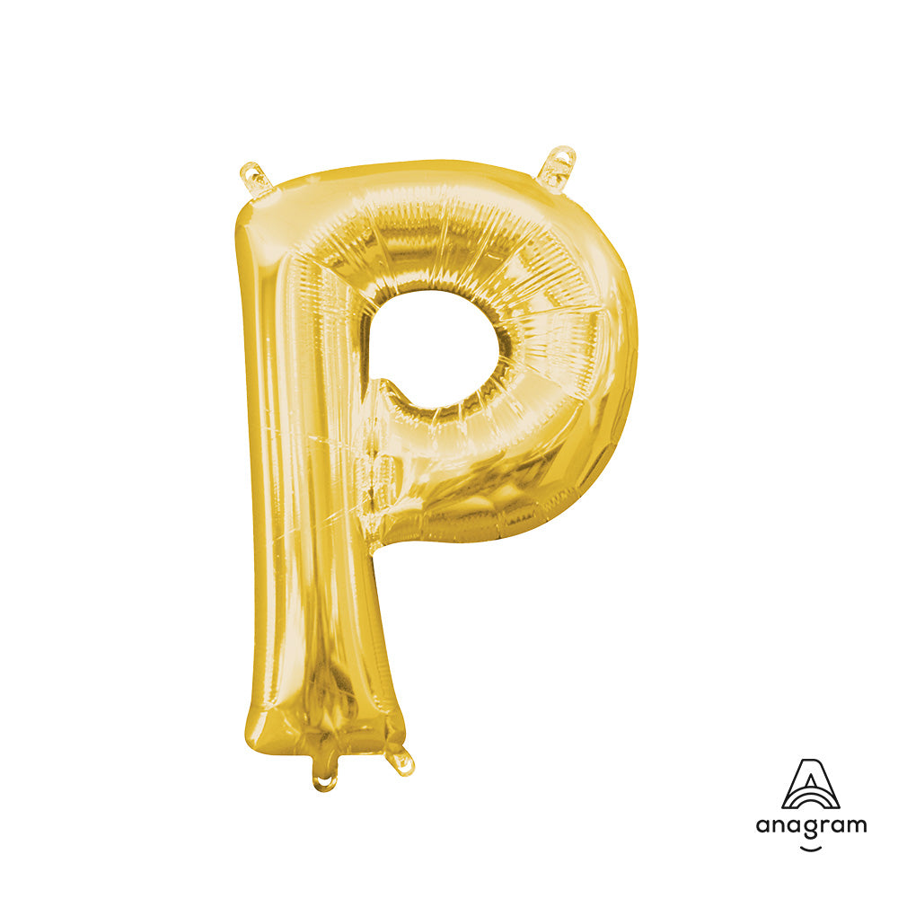16 inch LETTER P - ANAGRAM - GOLD (AIR-FILL ONLY)