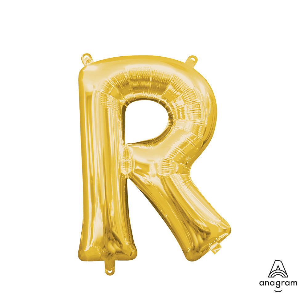 16 inch LETTER R - ANAGRAM - GOLD (AIR-FILL ONLY)