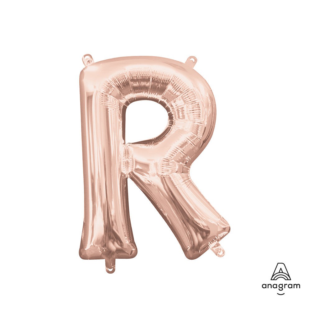 16 inch LETTER R - ANAGRAM - ROSE GOLD (AIR-FILL ONLY)