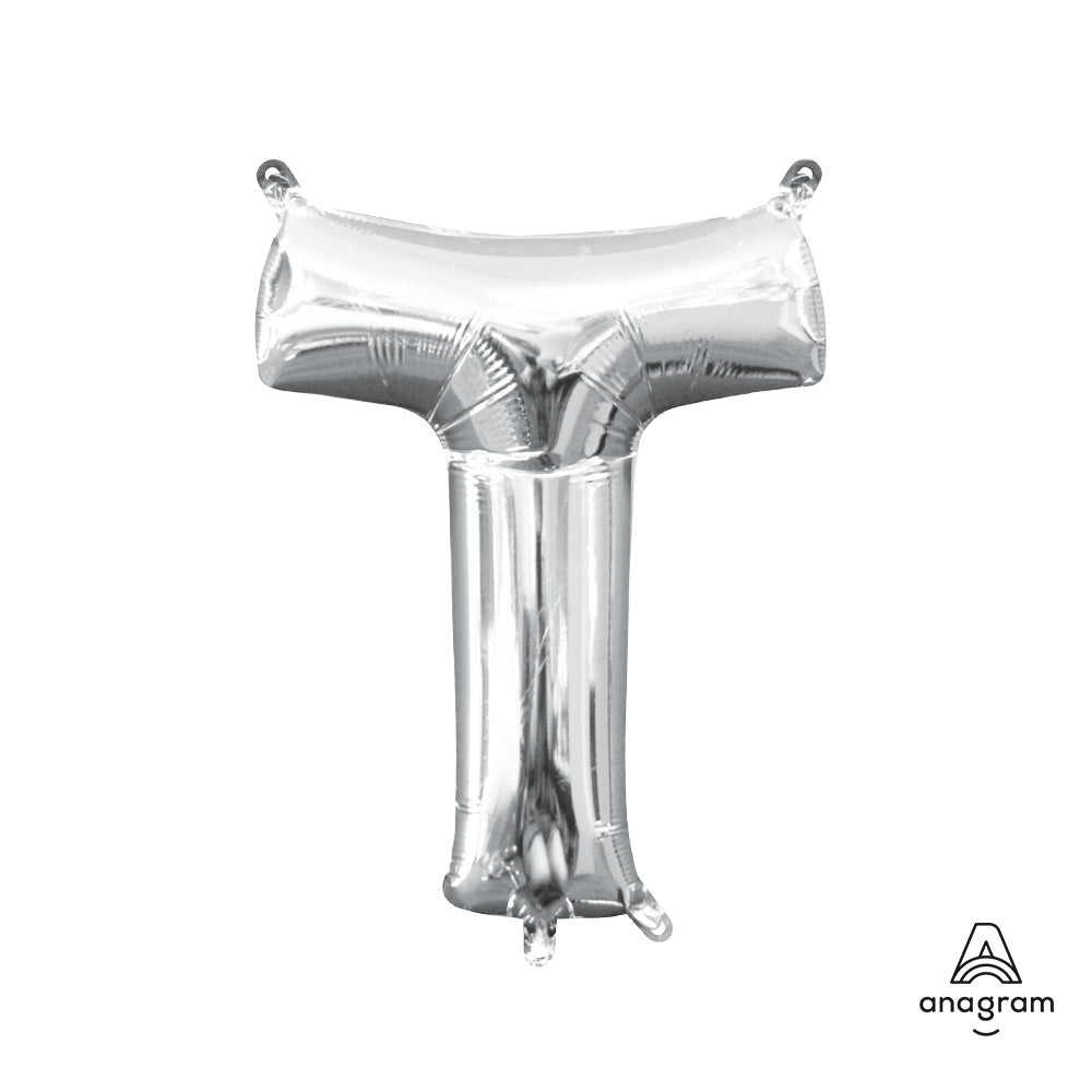 16 inch LETTER T - ANAGRAM - SILVER (AIR-FILL ONLY)