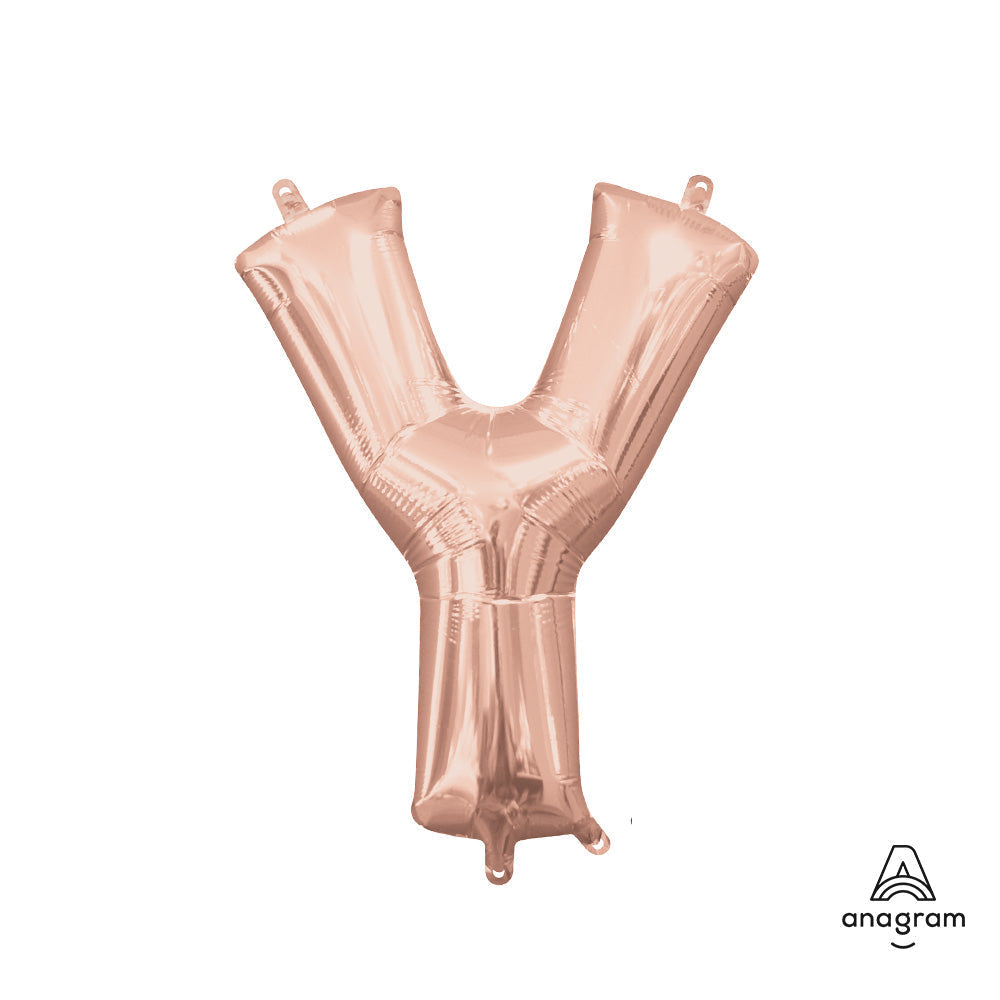 16 inch LETTER Y - ANAGRAM - ROSE GOLD (AIR-FILL ONLY)