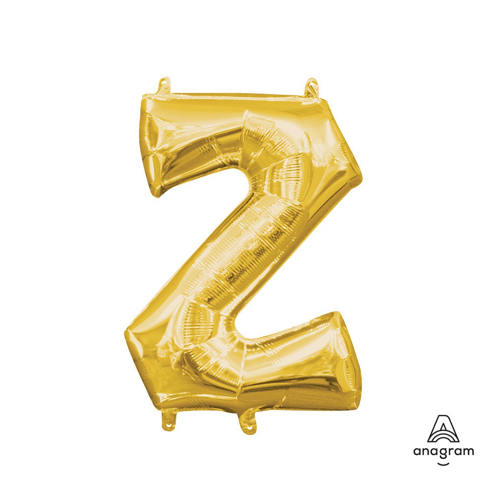 16 inch LETTER Z - ANAGRAM - GOLD (AIR-FILL ONLY)