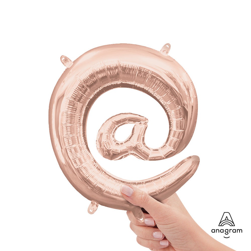 16 inch SYMBOL @ - ANAGRAM - ROSE GOLD (AIR-FILL ONLY)
