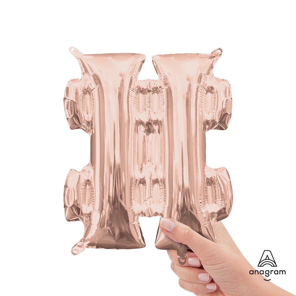 16 inch SYMBOL # - ANAGRAM - ROSE GOLD (AIR-FILL ONLY)