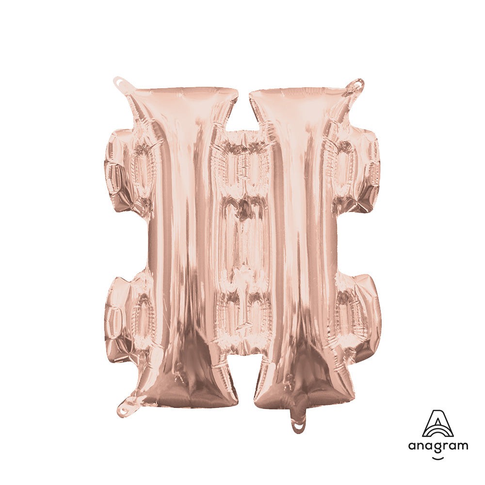 16 inch SYMBOL # - ANAGRAM - ROSE GOLD (AIR-FILL ONLY)