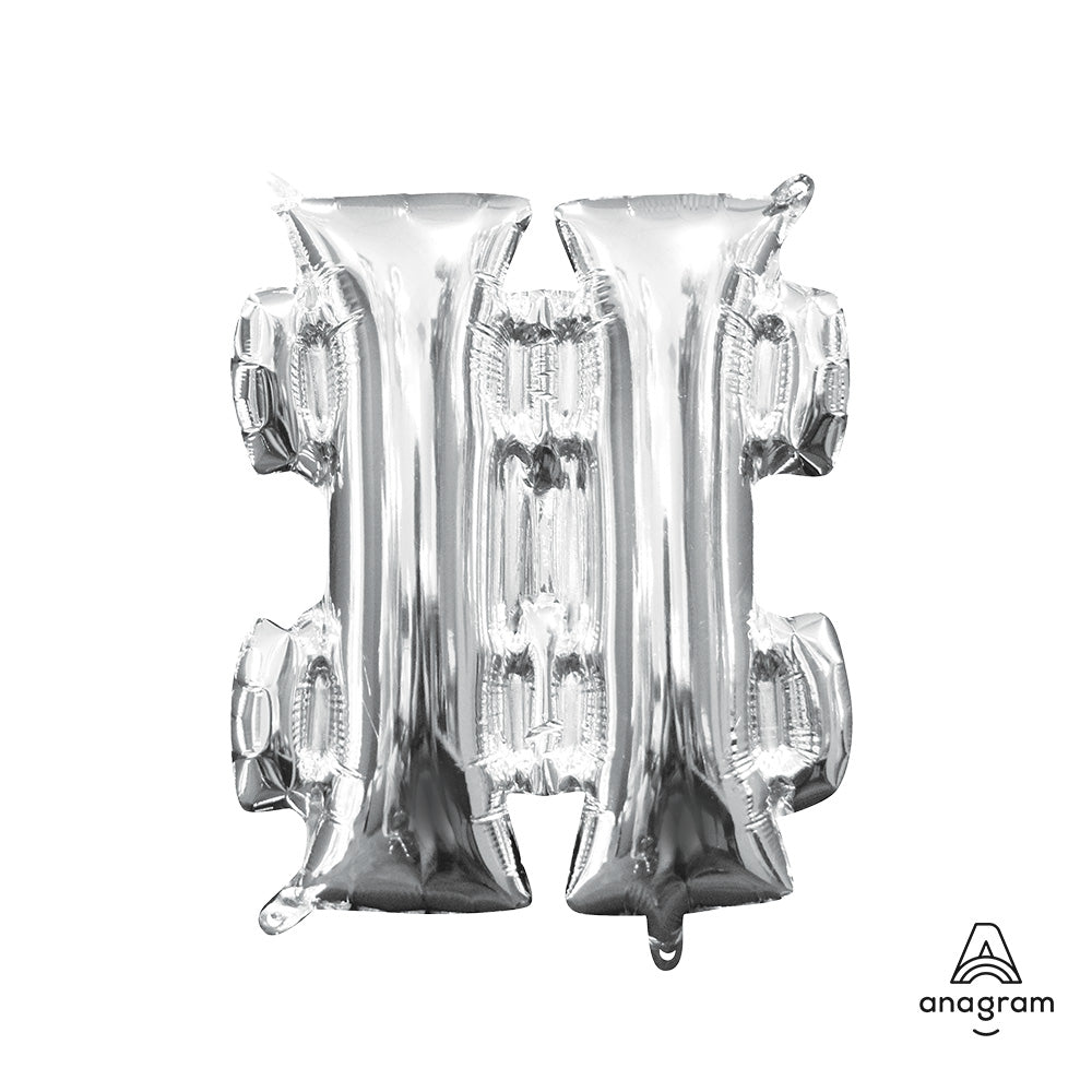 16 inch SYMBOL # - ANAGRAM - SILVER (AIR-FILL ONLY)