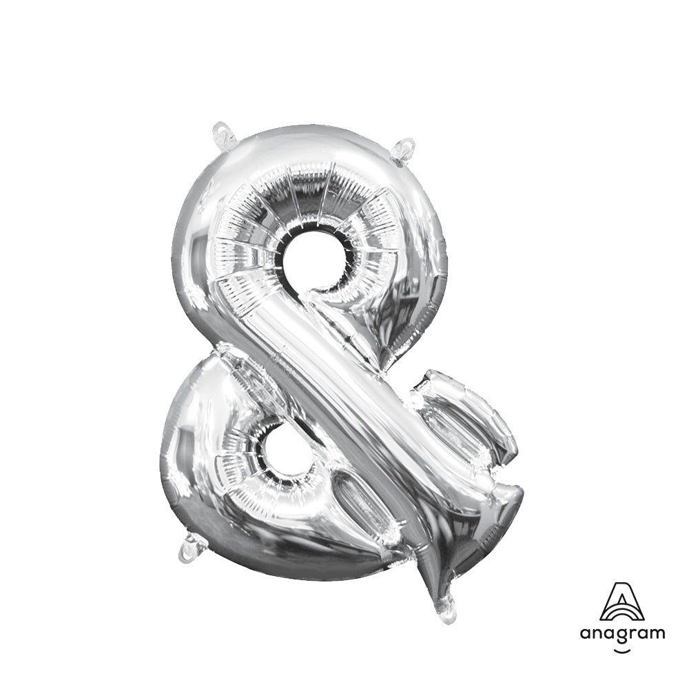 16 inch SYMBOL & - ANAGRAM - SILVER (AIR-FILL ONLY)