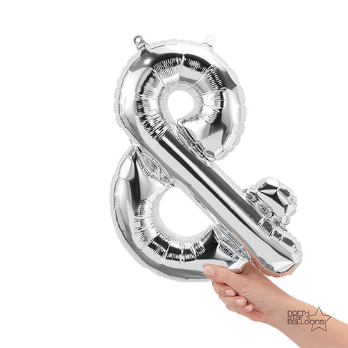 16 inch AMPERSAND - SILVER (AIRFILL ONLY)