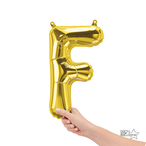16 inch LETTER F - NORTHSTAR - GOLD (AIR-FILL ONLY)