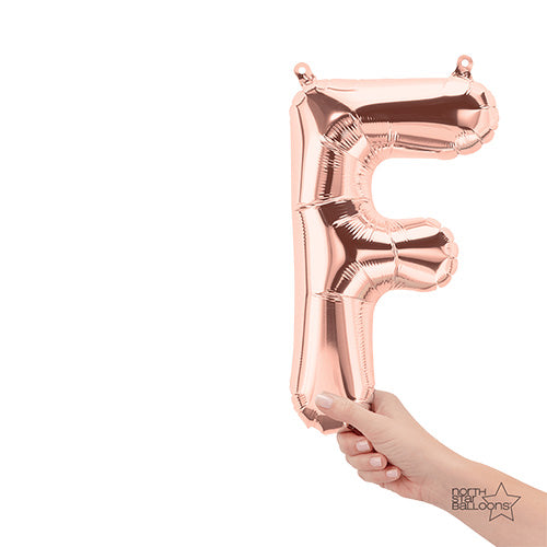 16 inch LETTER F - NORTHSTAR - ROSE GOLD (AIR-FILL ONLY)
