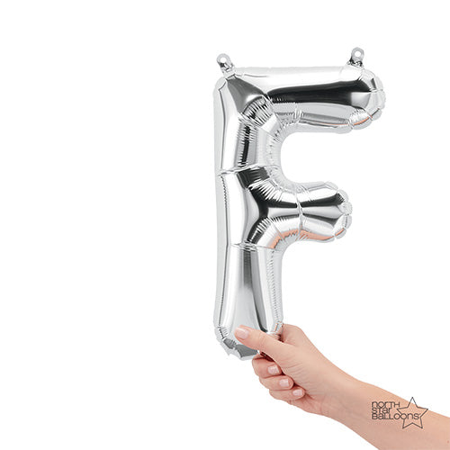 16 inch LETTER F - NORTHSTAR - SILVER (AIR-FILL ONLY)