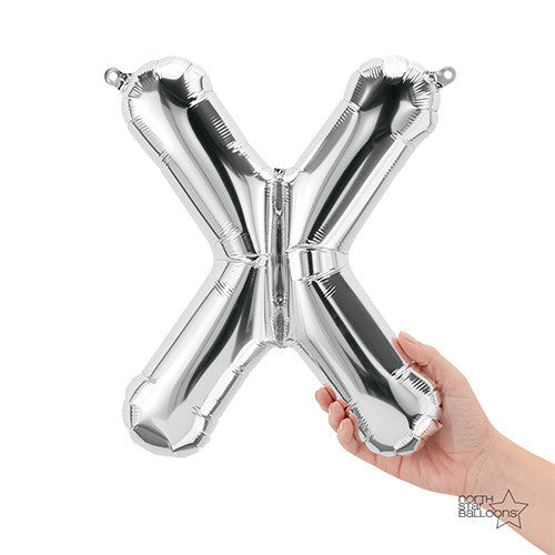 16 inch LETTER X - NORTHSTAR - SILVER (AIR-FILL ONLY)